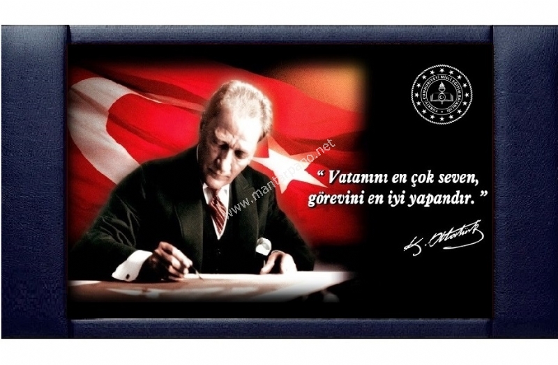 Atatürk Portreli Makam Panosu 85x140 cm